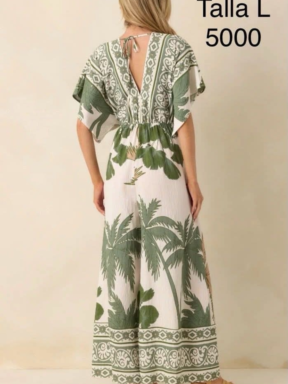 Nwt Green Palm Print Maxi Dress - Women's Crescent Bag Summer/ Resort Wear Dress